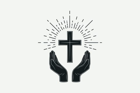 Obraz Na Płótnie Chrześcijańskie Logo Canvas Naturalny 100x70 LB-2608-NC100-70