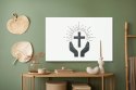 Obraz Na Płótnie Chrześcijańskie Logo Canvas Naturalny 100x70 LB-2608-NC100-70