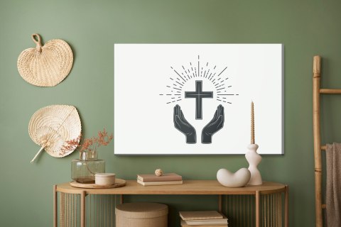 Obraz Na Płótnie Chrześcijańskie Logo Canvas Naturalny 100x70 LB-2608-NC100-70