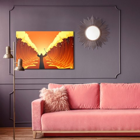 Obraz Na Płótnie Cud Nad Morzem Czerwonym Canvas Naturalny 100x70 LB-2588-NC100-70