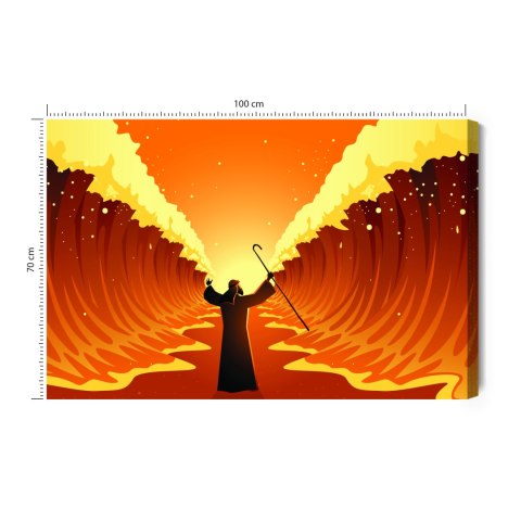 Obraz Na Płótnie Cud Nad Morzem Czerwonym Canvas Naturalny 100x70 LB-2588-NC100-70