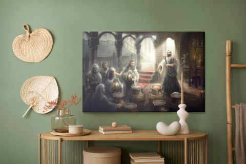 Obraz Na Płótnie Cud W Kanie Galilejskiej Canvas Naturalny 100x70 LB-2538-NC100-70