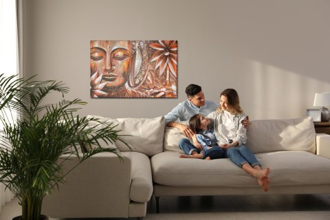 Obraz Na Płótnie Duchowy Budda Canvas Naturalny 100x70 LB-2617-NC100-70