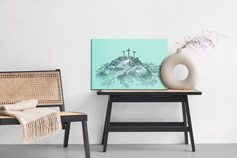 Obraz Na Płótnie Góra Golgota Canvas Naturalny 100x70 LB-2541-NC100-70