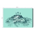 Obraz Na Płótnie Góra Golgota Canvas Naturalny 100x70 LB-2541-NC100-70