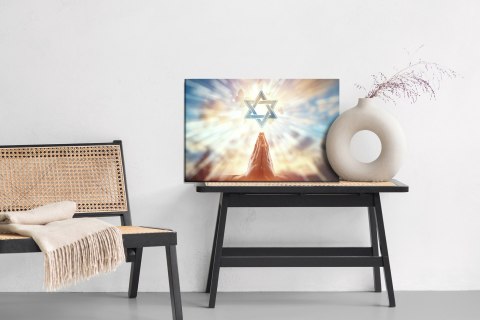 Obraz Na Płótnie Gwiazda Dawida Canvas Naturalny 100x70 LB-2604-NC100-70