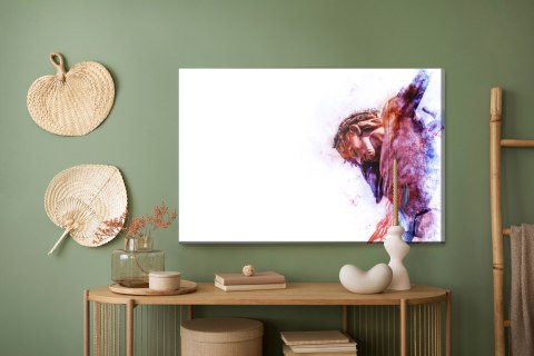 Obraz Na Płótnie Jezus Chrystus Na Krzyżu Canvas Naturalny 100x70 LB-2485-NC100-70