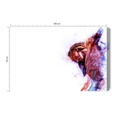 Obraz Na Płótnie Jezus Chrystus Na Krzyżu Canvas Naturalny 100x70 LB-2485-NC100-70