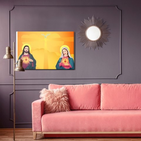 Obraz Na Płótnie Jezus I Maryja Panna Canvas Naturalny 100x70 LB-2477-NC100-70