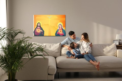 Obraz Na Płótnie Jezus I Maryja Panna Canvas Naturalny 100x70 LB-2477-NC100-70