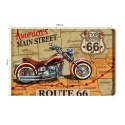 Obraz Na Płótnie Motocykl Na Mapie Usa W Stylu Vintage Canvas Naturalny 100x70 LB-2804-NC100-70