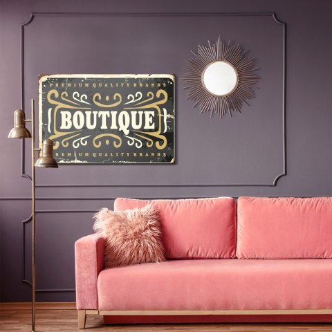 Obraz Na Płótnie Tablica Butikowa W Stylu Vintage Canvas Naturalny 100x70 LB-2906-NC100-70