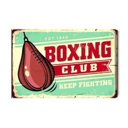 Obraz Na Płótnie Worek Treningowy I Napis W Stylu Vintage Canvas Naturalny 100x70 LB-2904-NC100-70