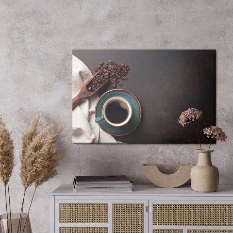 Obraz Na Płótnie Cudowna Filiżanka Kawy? Canvas Naturalny 100x70 LB-2659-NC100-70