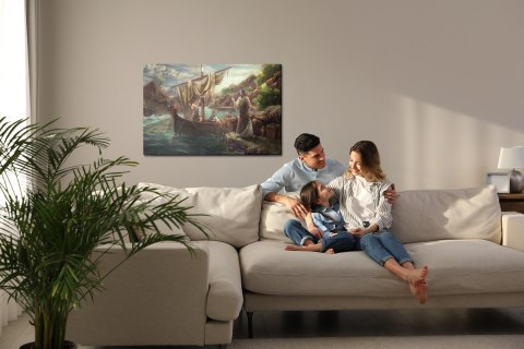 Obraz Na Płótnie Chrystus Wzywa Apostołów Canvas Naturalny 100x70 LB-2543-NC100-70