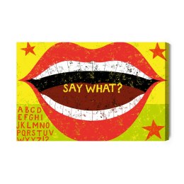 Obraz Na Płótnie Czerwone Usta W Stylu Retro Canvas Naturalny 100x70 LB-2794-NC100-70