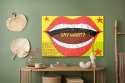 Obraz Na Płótnie Czerwone Usta W Stylu Retro Canvas Naturalny 100x70 LB-2794-NC100-70