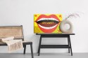 Obraz Na Płótnie Czerwone Usta W Stylu Retro Canvas Naturalny 100x70 LB-2794-NC100-70