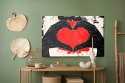Obraz Na Płótnie Dłonie Ułożone W Kształcie Serca W Stylu Vintage Canvas Naturalny 100x70 LB-2797-NC100-70