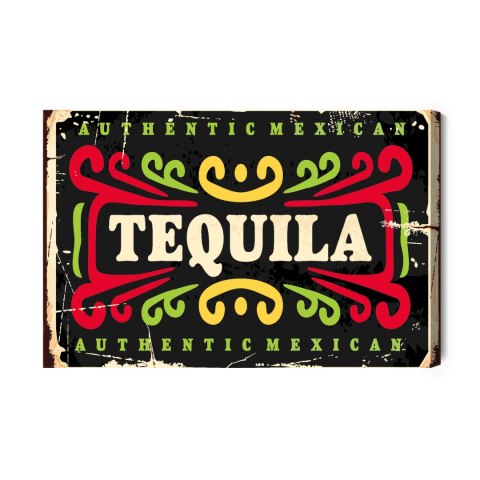 Obraz Na Płótnie Kolorowe Litery Vintage Canvas Naturalny 100x70 LB-2907-NC100-70