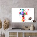 Obraz Na Płótnie Kolorowy Krzyż Canvas Naturalny 100x70 LB-2592-NC100-70