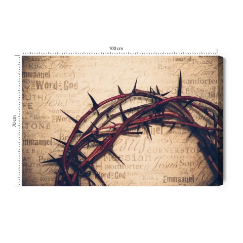 Obraz Na Płótnie Korona Cierniowa Canvas Naturalny 100x70 LB-2489-NC100-70