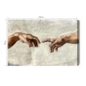 Obraz Na Płótnie Malowane Stworzenie Adama Canvas Naturalny 100x70 LB-2636-NC100-70