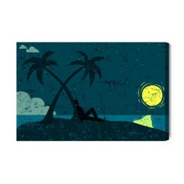 Obraz Na Płótnie Mężczyzna Na Bezludnej Wyspie Canvas Naturalny 100x70 LB-2792-NC100-70