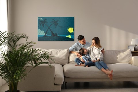 Obraz Na Płótnie Mężczyzna Na Bezludnej Wyspie Canvas Naturalny 100x70 LB-2792-NC100-70