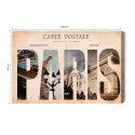 Obraz Na Płótnie Pocztówka Z Paryża Canvas Naturalny 100x70 LB-2776-NC100-70