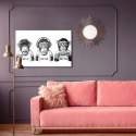 Obraz Na Płótnie Trzy Małpy W Stylu Vintage Canvas Naturalny 100x70 LB-2814-NC100-70