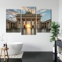 Obraz Wieloczęściowy Brama Brandenburska W Berlinie Canvas 120x80 LBS-2747-C120-80_1X40-80_2X40-60
