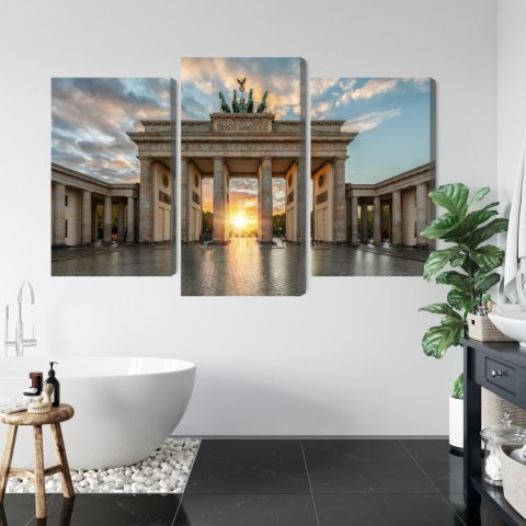 Obraz Wieloczęściowy Brama Brandenburska W Berlinie Canvas 120x80 LBS-2747-C120-80_1X40-80_2X40-60