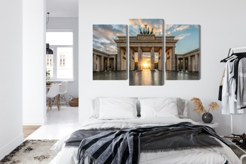 Obraz Wieloczęściowy Brama Brandenburska W Berlinie Canvas 120x80 LBS-2747-C120-80_1X40-80_2X40-60