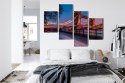 Obraz Wieloczęściowy Tower Bridge W Londynie O Zachodzie Słońca Canvas 120x75 LBS-2217-C120-75_2X30-75_2X30-45