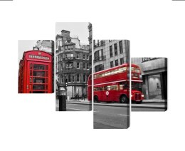 Obraz Wieloczęściowy Zabytkowy Amerykański Samochód Na Kubie Canvas 120x75 LBS-2187-C120-75_2X30-75_2X30-45