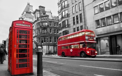 Obraz Wieloczęściowy Zabytkowy Amerykański Samochód Na Kubie Canvas Naturalny 80x50 LBS-2187-NC80-50_2X20-50_2X20-30