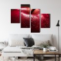 Obraz Wieloczęściowy Czerwone Jabłko W Skali Makro Canvas 120x75 LBS-3901-C120-75_2X30-75_2X30-45