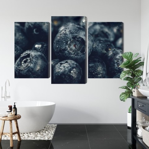 Obraz Wieloczęściowy Jagody Z Bliska 3D Canvas 120x80 LBS-3839-C120-80_1X40-80_2X40-60