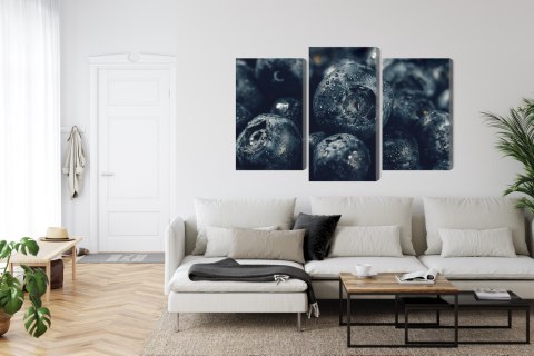 Obraz Wieloczęściowy Jagody Z Bliska 3D Canvas 120x80 LBS-3839-C120-80_1X40-80_2X40-60