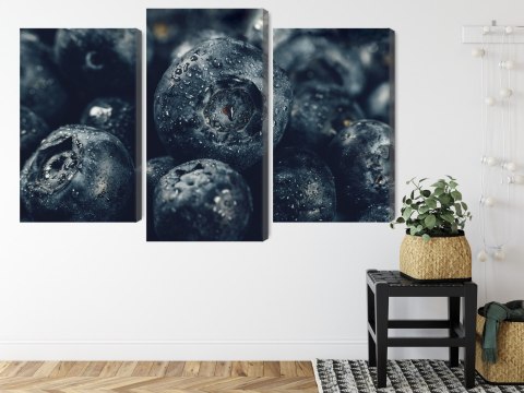 Obraz Wieloczęściowy Jagody Z Bliska 3D Canvas Naturalny 90x60 LBS-3839-NC90-60_1X30-60_2X30-45