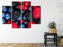 Obraz Wieloczęściowy Owoce Leśne W Skali Makro Canvas Naturalny 80x60 LBS-3730-NC80-60_2X20-60_2X20-40