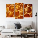 Obraz Wieloczęściowy Plaster Miodu W Skali Makro Canvas 120x80 LBS-3734-C120-80_1X40-80_2X40-60