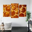 Obraz Wieloczęściowy Plaster Miodu W Skali Makro Canvas 120x80 LBS-3734-C120-80_1X40-80_2X40-60