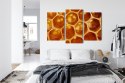 Obraz Wieloczęściowy Plaster Miodu W Skali Makro Canvas 120x80 LBS-3734-C120-80_1X40-80_2X40-60