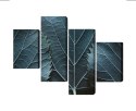 Obraz Wieloczęściowy Liście Z Makro Z Efektem 3D Canvas 120x75 LBS-3861-C120-75_2X30-75_2X30-45
