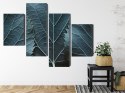 Obraz Wieloczęściowy Liście Z Makro Z Efektem 3D Canvas 120x75 LBS-3861-C120-75_2X30-75_2X30-45