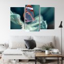 Obraz Wieloczęściowy Motyl Ze Szklanymi Skrzydłami Z Bliska Canvas Naturalny 90x60 LBS-3669-NC90-60_1X30-60_2X30-45