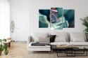 Obraz Wieloczęściowy Motyl Ze Szklanymi Skrzydłami Z Bliska Canvas Naturalny 90x60 LBS-3669-NC90-60_1X30-60_2X30-45