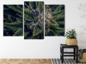 Obraz Wieloczęściowy Roślina Konopi Z Bliska Canvas Naturalny 90x60 LBS-3974-NC90-60_1X30-60_2X30-45